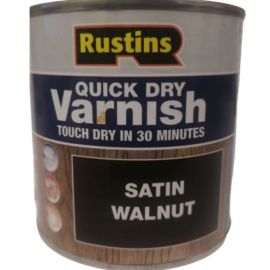 Rustins - Quick Dry Varnish Satin Walnut 250ml