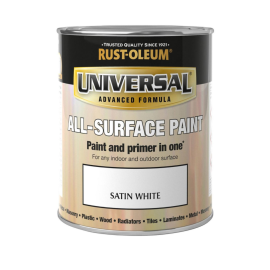 Rust-Oleum Universal All Surface Paint White Satin 750ml