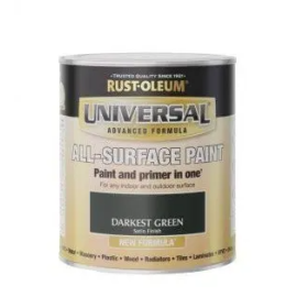 Rust-Oleum Universal Darkest Green Satin All-Surface Paint - 750ml