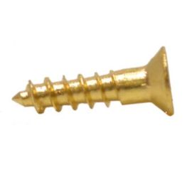 SC Slotted Brass Woodscrews with Countersunk Head - 1/2" x 4  Box