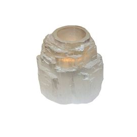 Selenite Crystal Rock Mountain Tealight - 8cm