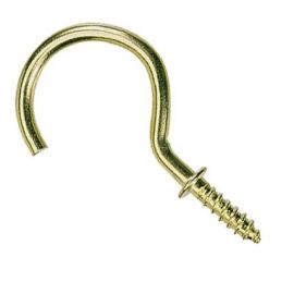EB Brass Plated Shouldered Cup Hooks - 50mm