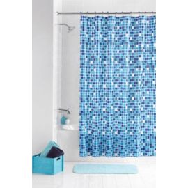 Shower Curtain Mosaic Blue