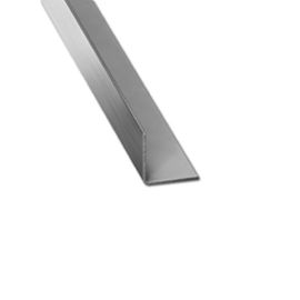 Stainless Steel Effect PVC Equal Corner Profile - 20mm x 20mm x 2m