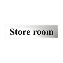 Store room Sign Chrome (200 x 50mm)