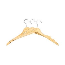 SupaHome Wooden Clothes Hangers - Pack of 3