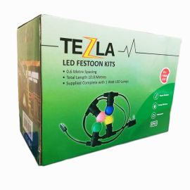 Tezla 16 Multi-Coloured Festoon Lights