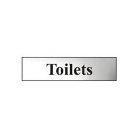Toilets Sign Silver