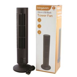 Black USB Tower Fan 