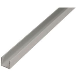U profile Anodised Aluminium Silver - 10 x 12 x 10 x 1.5 / 1m