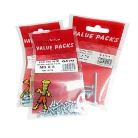 Value Packs Pozi Pan Head Machine Screws & Nuts