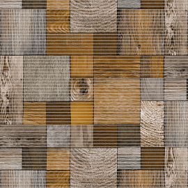 Wood parquet pattern non-slip floor matting