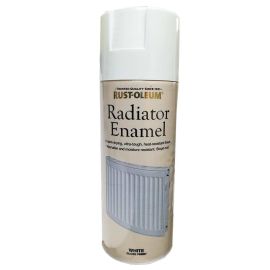 Rust-Oleum Radiator Enamel White Gloss Finish Spray Paint - 400ml