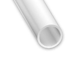 White PVC Round Tube - 10mm x 1.2mm x 1m