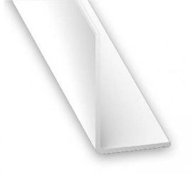 White PVC Equal Corner Profile - 20mm x 20mm x 2m