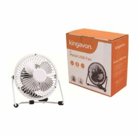 Kingavon 4” Metal USB Fan - White