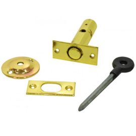 60mm (2 3/8") Polished Brass Security Door Rack Bolt