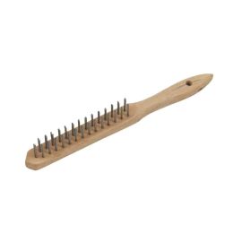 Wire Brush 2 Rows - Wooden Handle