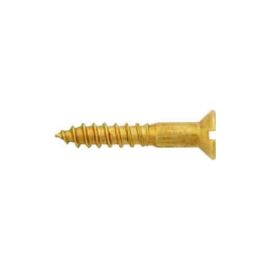 3/8" x 2 SC Slotted Brass Woodscrews with Countersunk Head (Each)