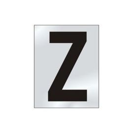 75mm Polished Chrome Effect Letter - Character 'Z'