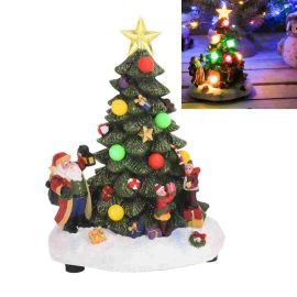 Illuminated Hand Painted LED Christmas Tree Scene Decoration