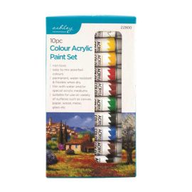 Ashley 10pc Colour Acrylic Paint Set