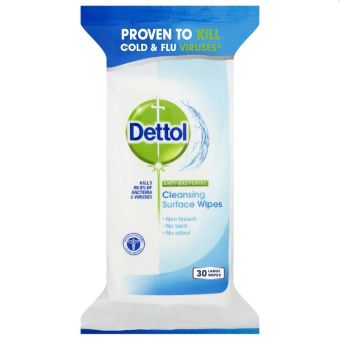 Dettol Antibacterial Cleansing Surface Wipes - 30 Large Wipes