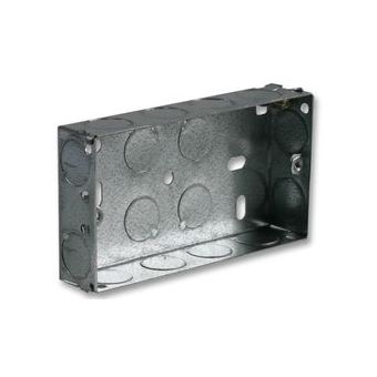 2 Gang Pro-Elec Single Gang 25mm Steel Flush Back Box