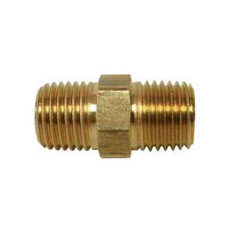 Brass Hex Nipple - 1/4"