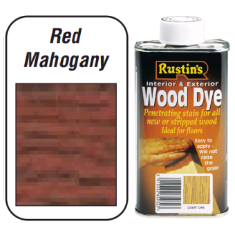Rustins Wood Dye For Interior & Exterior - Red Mahogany 1L