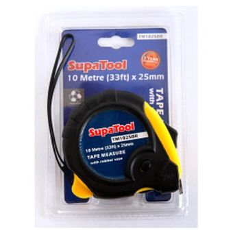 SupaTool Rubberised Tape Measure - 10m x 25mm