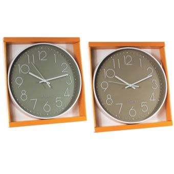 Kingavon 12” Wall Clock I Elegant Silent Wall Clock with 3D Numbers and White Hands - Each