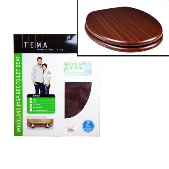 Tema Woodland Inspired Toilet Seat - Gloss Mahogany Finish