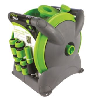 GreenBlade Compact Hose Reel with 15m Hose & 5 Nozzles