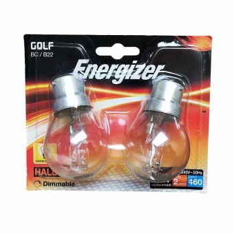 Energizer 33W Halogen Golf BC /B22 Lightbulb - Pack Of 2
