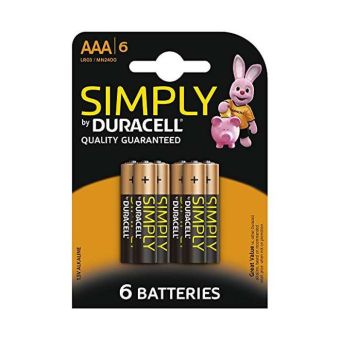 Duracell Simply AAA Batteries - Pack Of 6
