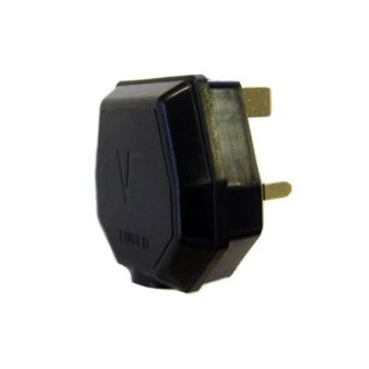 1709 Resilient 13amp plug BLACK