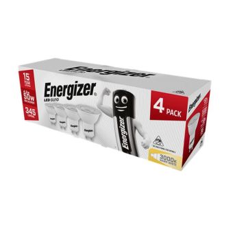 Energizer 4pc 4.2w LED Warm White GU10 Spot Lightbulbs