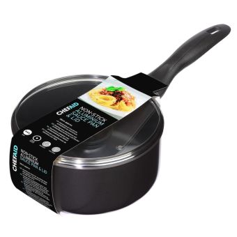Chef Aid Non-Stick Aluminium Saucepan with Lid – 18cm