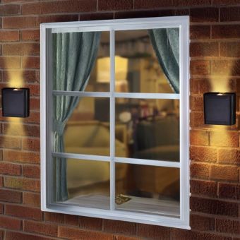 2-Way Solar Wall, Fence & Post Light – 2 Pack Warm White Up & Down Lighting