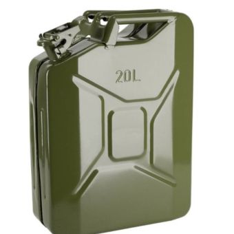 20 Litre Metal Jerry Can Fuel Storage Can I Green