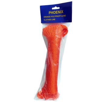 Phoenix Orange Polypropylene Clothes Line - 30m