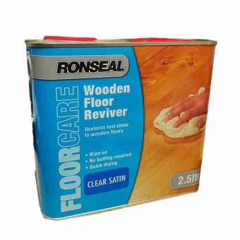 Ronseal Floorcare Wooden Floor Reviver - Clear Satin 2.5L