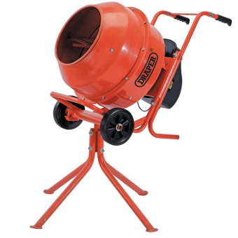 Draper 230V 160L Cement Mixer with Stand and Wheels - Full Assembly Required