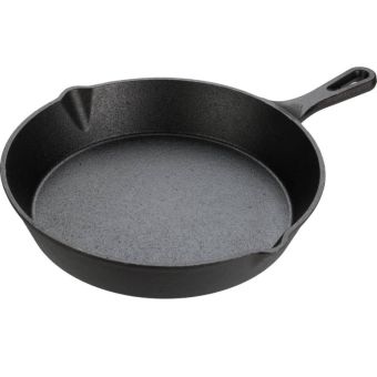 Heavy Duty Cast Iron Frying Pan BBQ Skillet 26cm