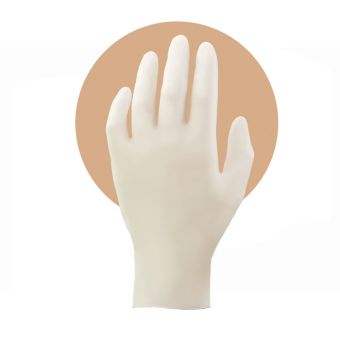 F.F.Group Lightly Powdered Latex Gloves - XL Pack Of 100