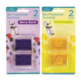 Ashley Bin Freshener – Assorted Berry Burst or Citrus Lemon I Pack of 2