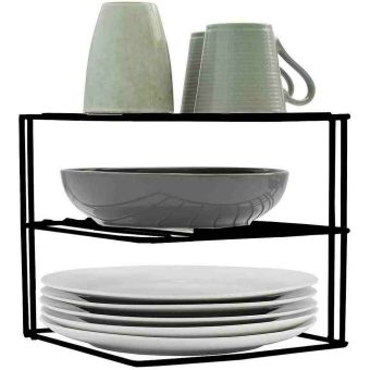 Ashley Black 3-Tier Kitchen Cupboard Organiser