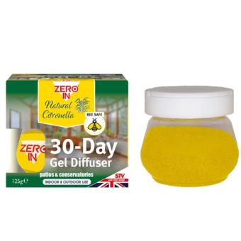 Zero In 30 Day Gel Diffuser Natural Citronella Insect Repellent for Home & Garden