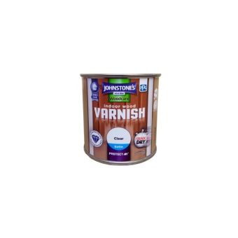 Johnstones Woodcare Indoor Wood Varnish - Clear Satin 250ml